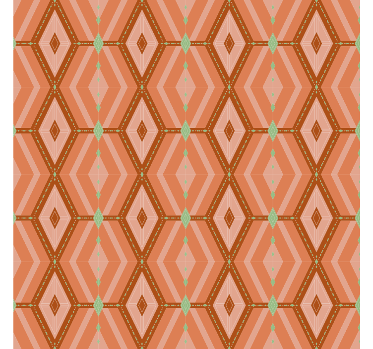 Living area wallpaper in geometric hexagonal design - TenStickers