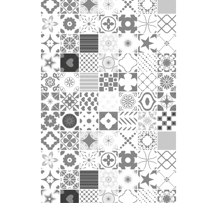 Living area wallpaper in patterned monochrome texture - TenStickers