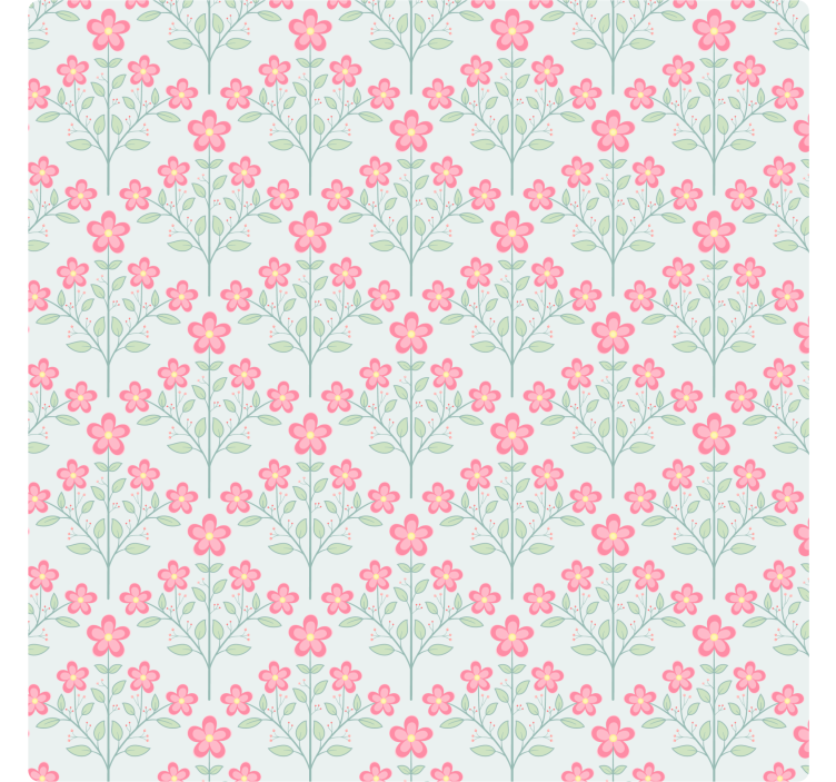 Tile effect wallpaper floral tiny tiles - TenStickers