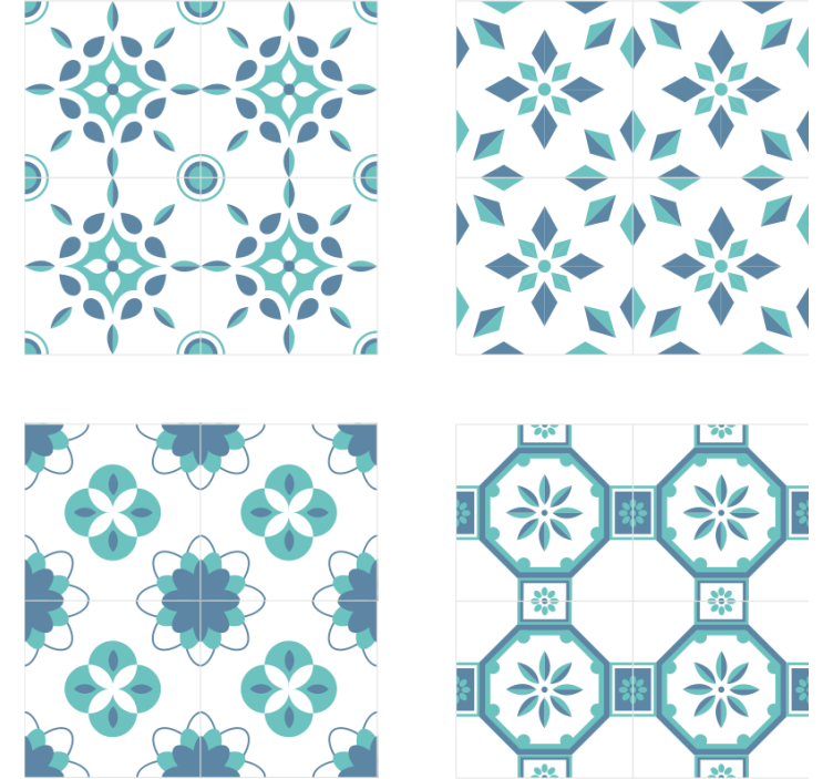 Tile effect wallpaper elegant tiles - TenStickers