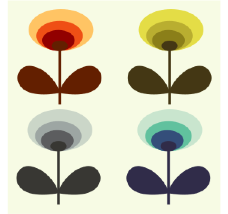 Retro wallpaper 70s vintage style - TenStickers