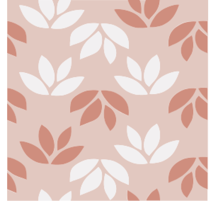 Retro wallpaper rose floral leaf pink coaster - TenStickers