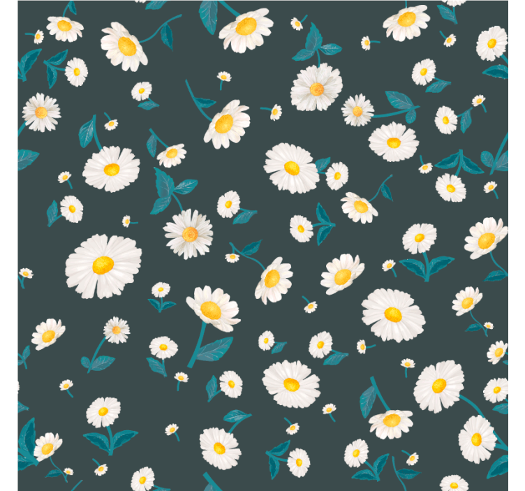 Flowers wallpaper daisy flower pattern - TenStickers