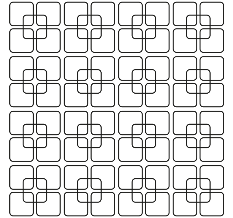 Wallpaper geometric black squares urban design - TenStickers
