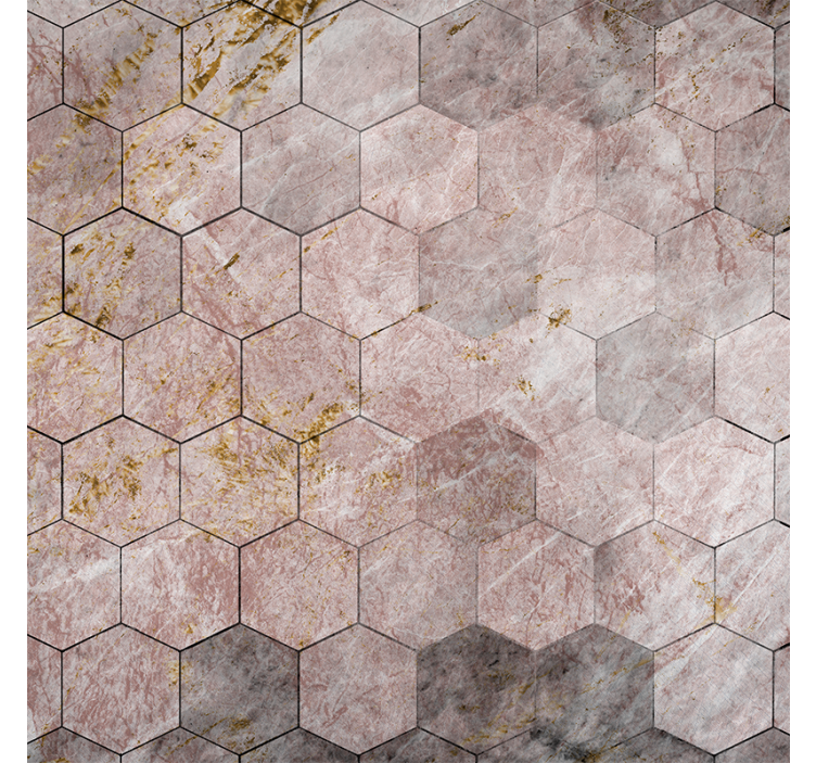 Retro wallpaper hexagonal pattern ombre effect - TenStickers
