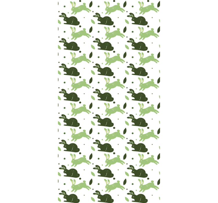 Dinosaurs wallpaper featuring green rabbits - TenStickers