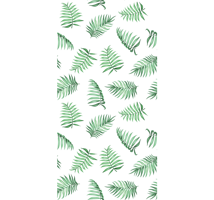 Wallpaper of a tree with green palm leaves - TenStickers