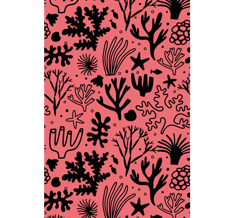 Wallpaper of a tree with red and black leaves - TenStickers