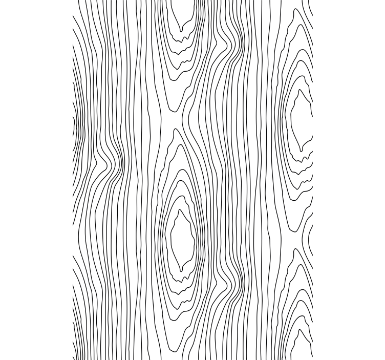 Wallpaper of a tree in black nature stripes - TenStickers