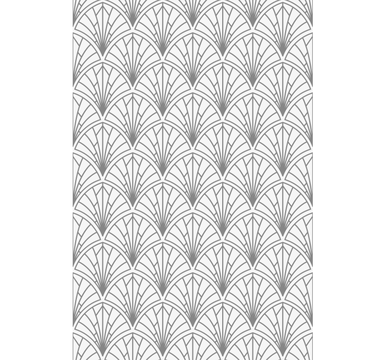 Wallpaper office light grey leaves on white - TenStickers