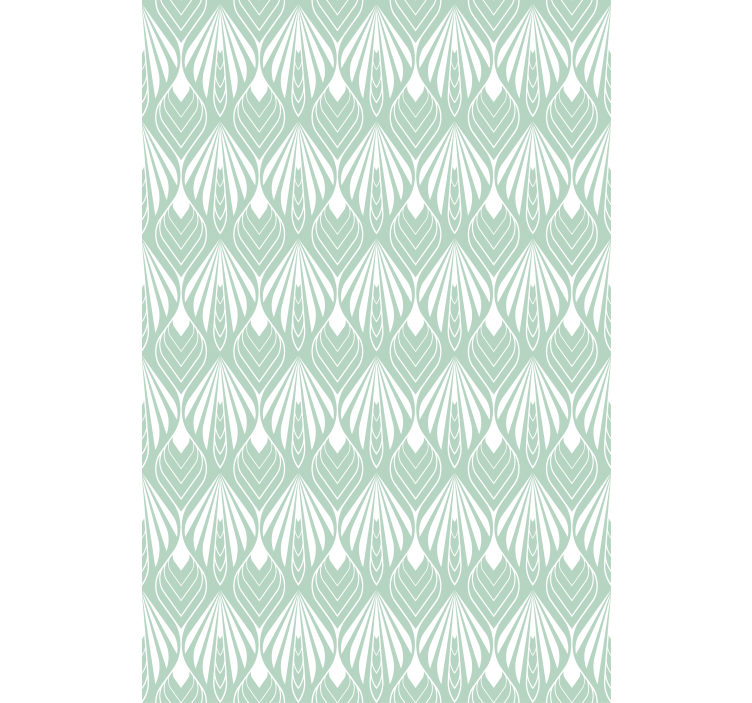 Wallpaper office pastel green leaves design - TenStickers