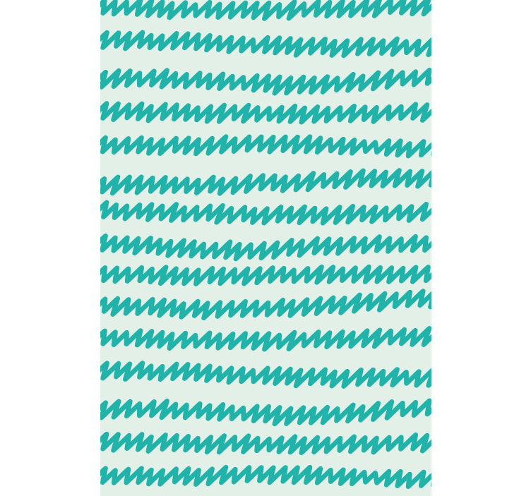 Aquamarine and white zigzag wallpaper office - TenStickers
