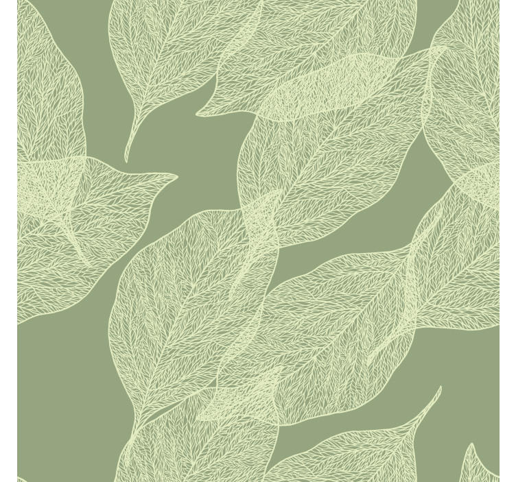 Kitchen wallpaper large leaf pattern design - TenStickers