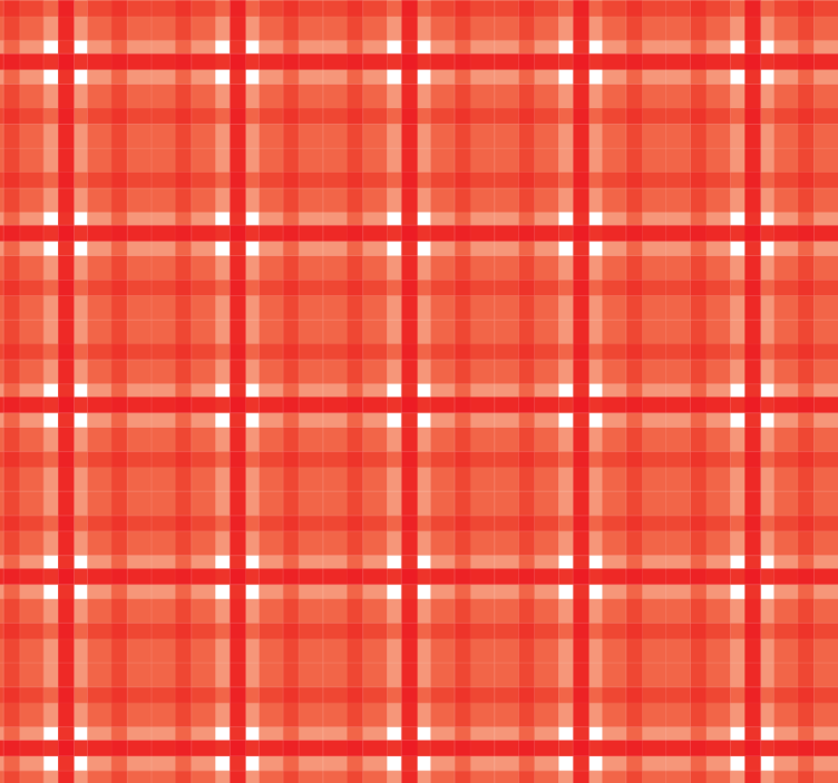Kitchen wallpaper red gingham pattern - TenStickers