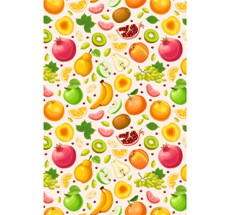 Kitchen wallpaper colorful fruit medley - TenStickers