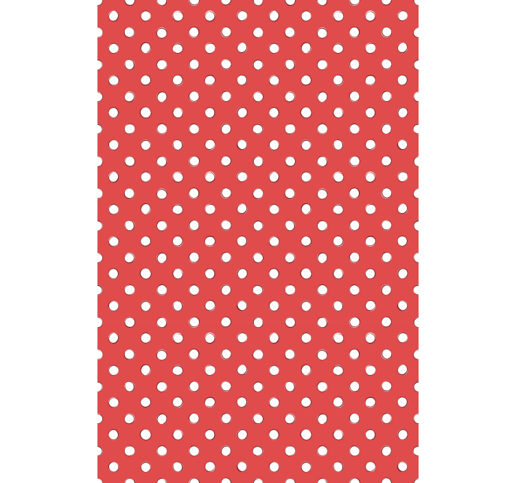 Kitchen wallpaper in red polka dots - TenStickers