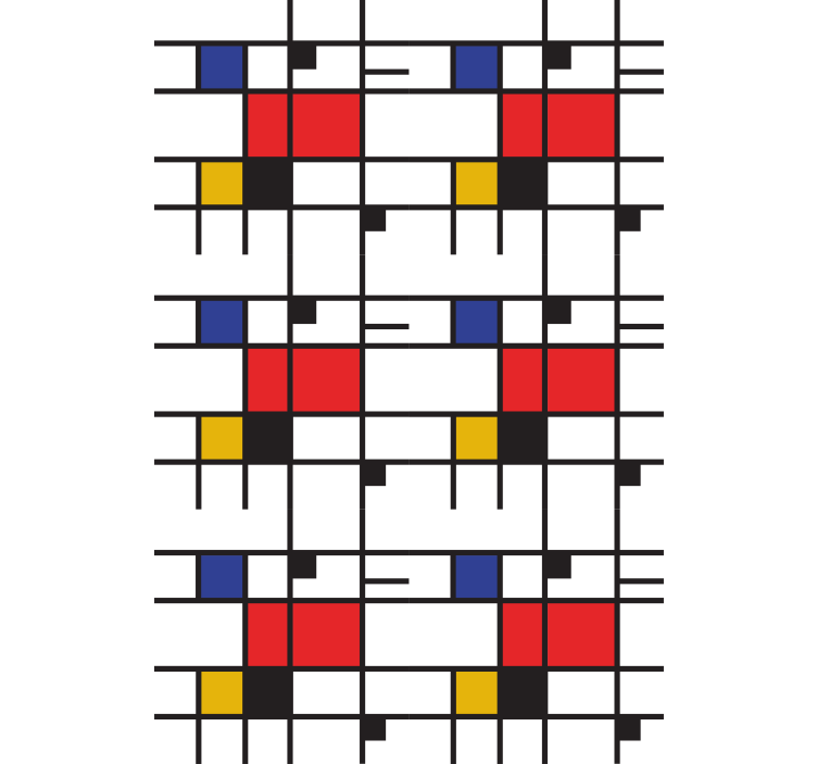 Contemporary wallpaper inspired by mondrian geometric art - TenStickers