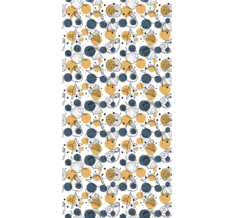 Contemporary wallpaper shell pattern - TenStickers