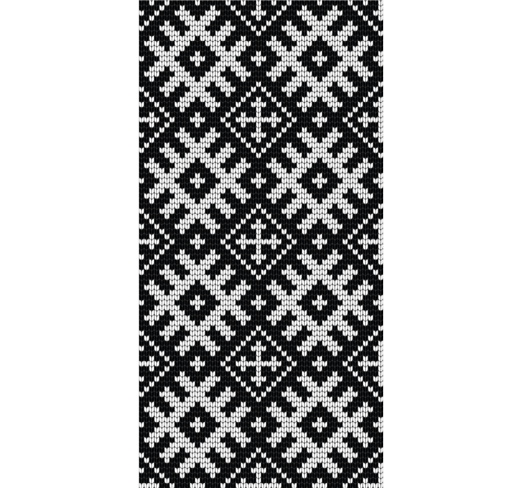 Contemporary wallpaper viking linked squares pattern - TenStickers