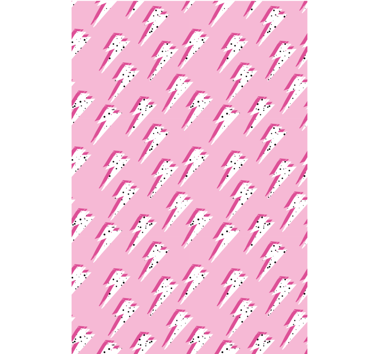 Contemporary wallpaper pink lightning bolt - TenStickers