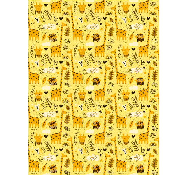 Wallpaper childrens room yello savannah design - TenStickers