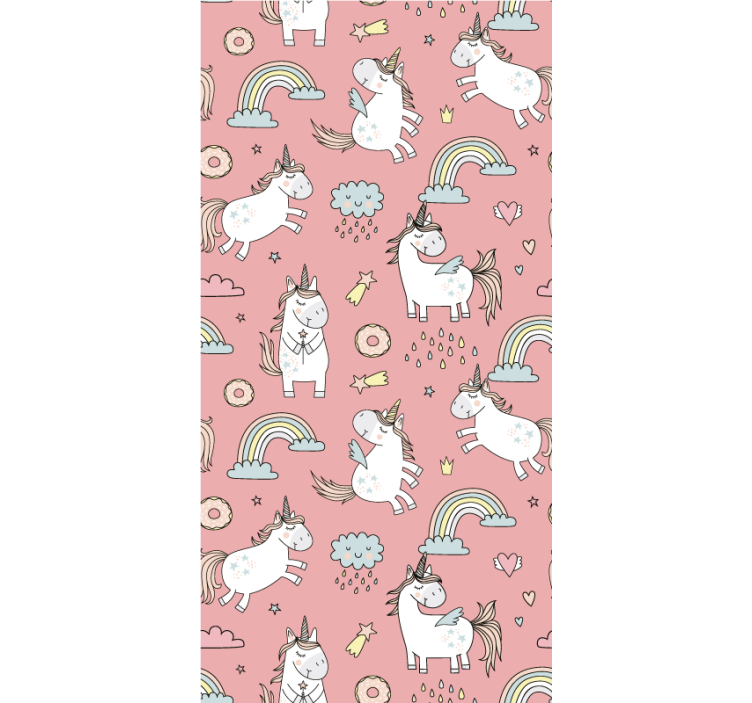 Magical unicorn delight wallpaper childrens room - TenStickers