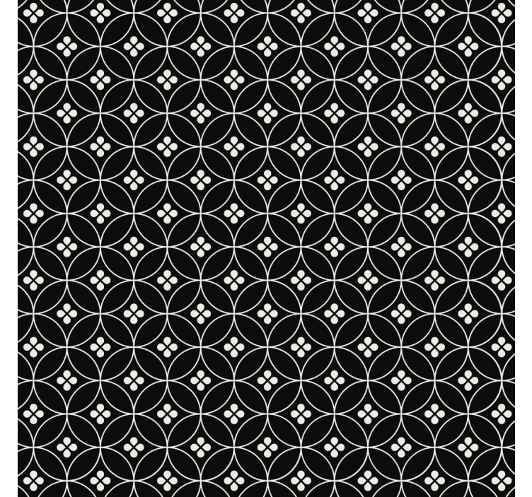 Kitchen wallpaper floral tiles - TenStickers