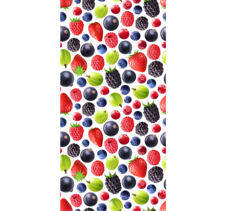 Berry collection kitchen wallpaper - TenStickers