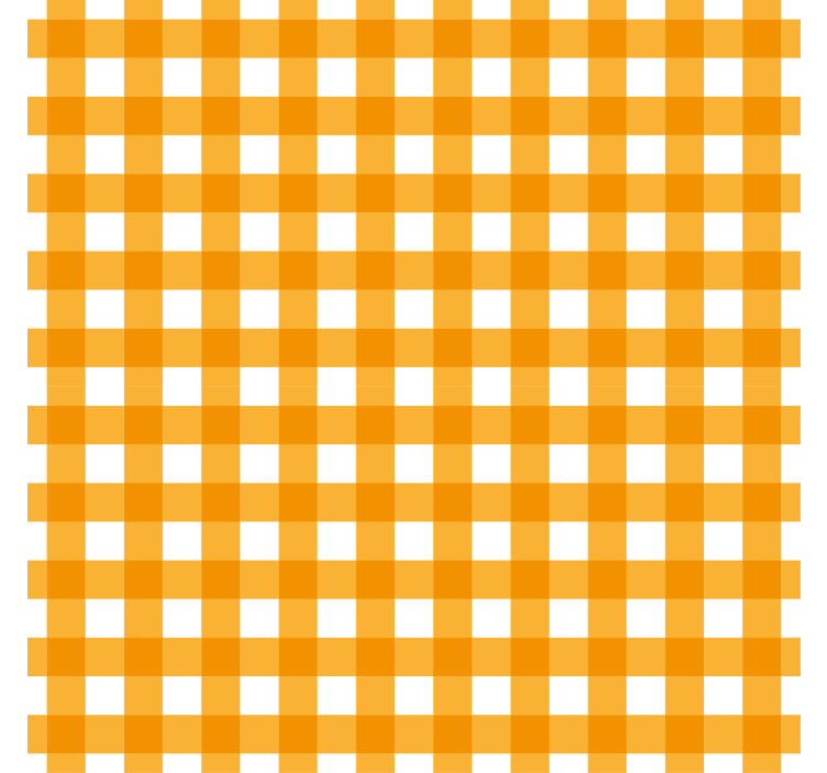 Kitchen wallpaper in orange checkered pattern - TenStickers