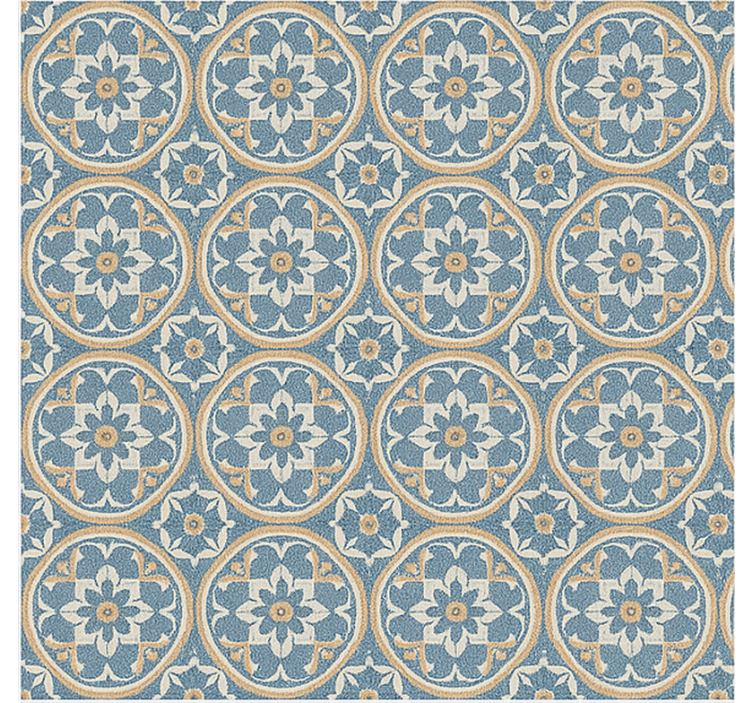 Living area wallpaper azulejo style mat - TenStickers