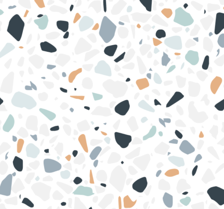Bathroom wallpaper in vibrant pebble mix - TenStickers