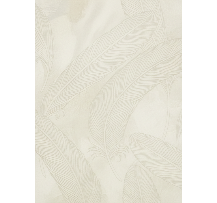 Living area wallpaper embossed feather design - TenStickers