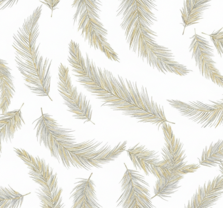 Living area wallpaper grey feather drift - TenStickers