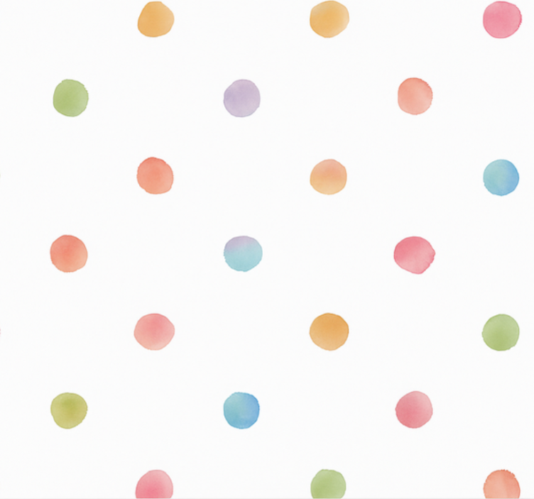 Master bedroom wallpaper watercolor polka dot - TenStickers