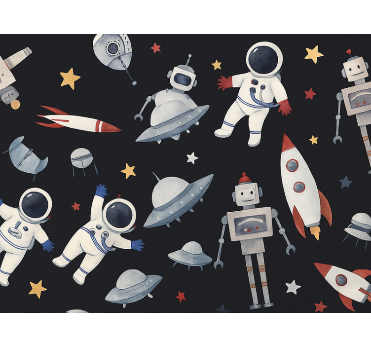 Wallpaper childrens room cosmic kids - TenStickers