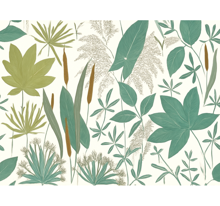 Living area wallpaper tropical jungle - TenStickers