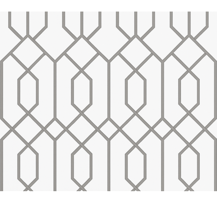 Living area wallpaper grey geometric design - TenStickers