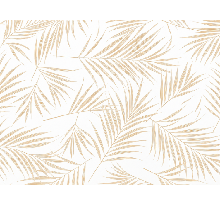 Leaves wallpaper tan palm design - TenStickers