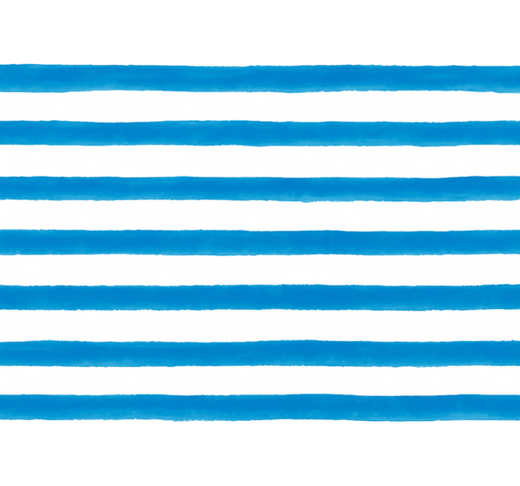 Wallpaper horizontal stripes blue watercolor bars - TenStickers