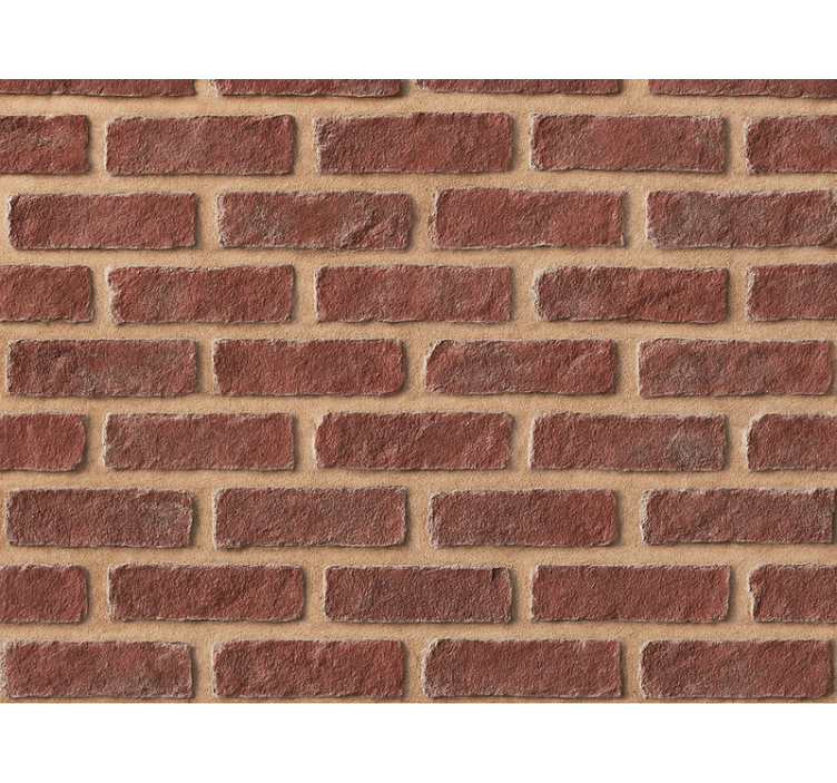 Bricks wallpaper weathered red brick - TenStickers