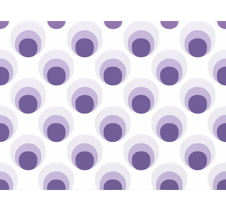 Living area wallpaper in purple circles layers design - TenStickers