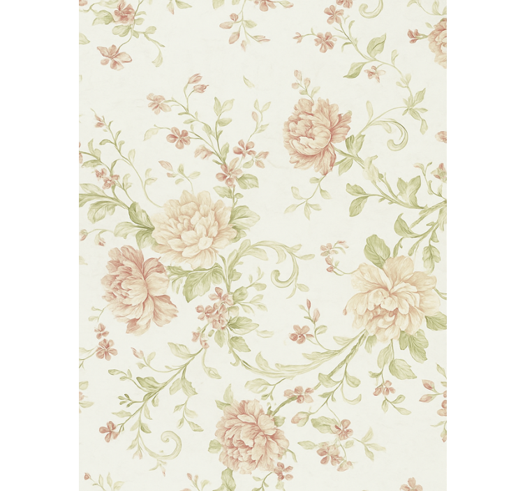 Master bedroom wallpaper pink floral design - TenStickers