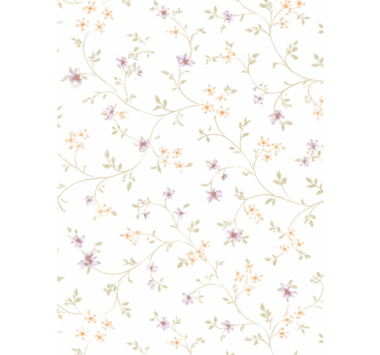 Wallpaper childrens room simple floral design - TenStickers