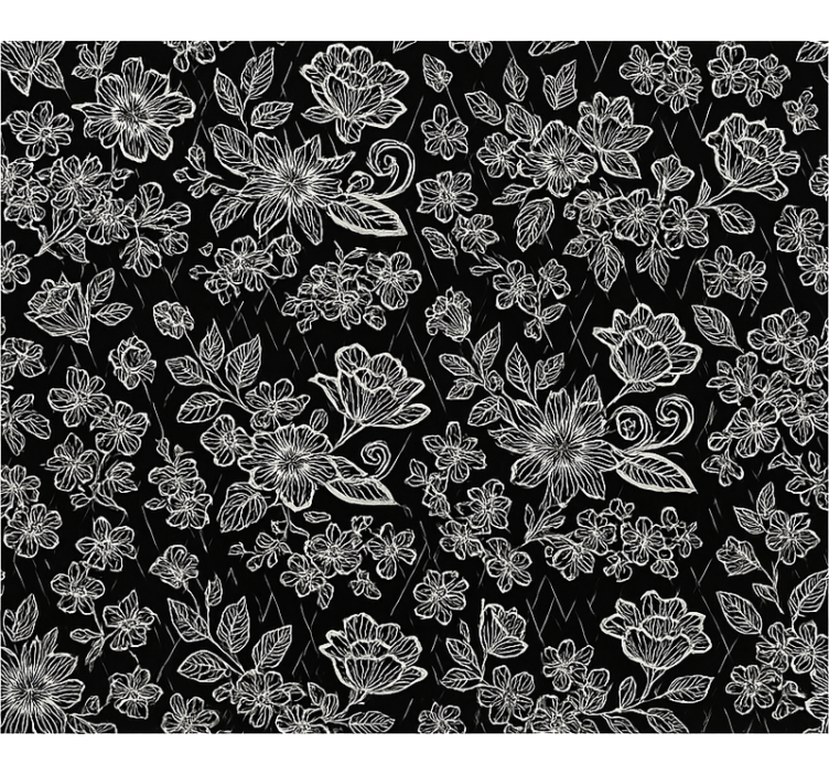 Master bedroom wallpaper dark floral pattern - TenStickers