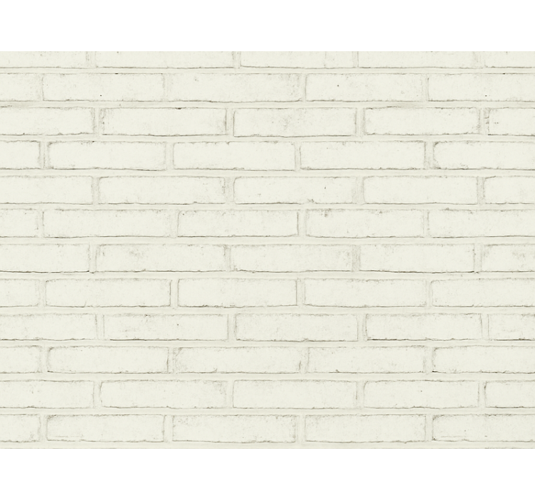 Living area wallpaper white vintage bricks - TenStickers