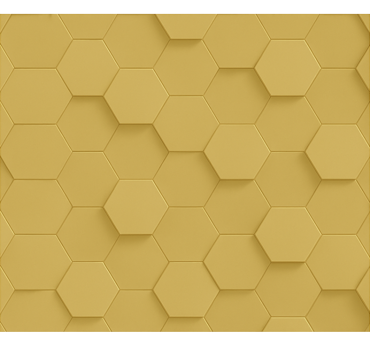 Wallpaper childrens room realistic gold honeycomb - TenStickers