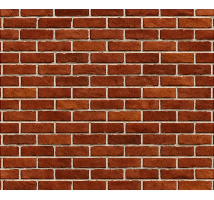 Living area wallpaper classic red brick texture - TenStickers