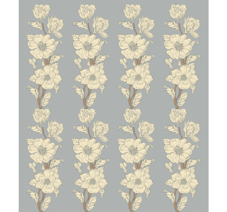 Flowers wallpaper new nostalgia style magnolia - TenStickers