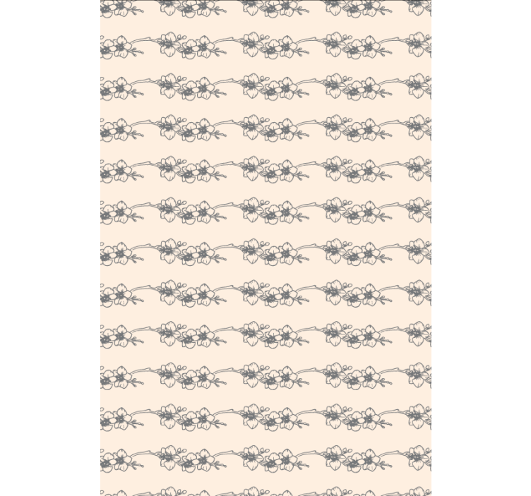 Floral wallpaper orchids nature line art - TenStickers