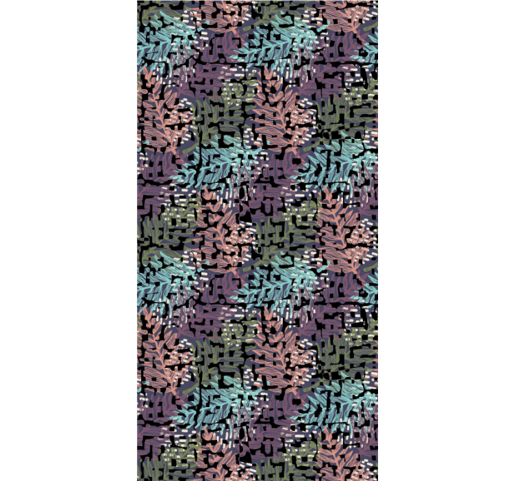 Colorful original splashy flora floral wallpaper - TenStickers